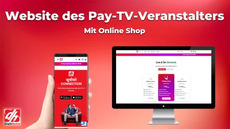 Pay-TV Operator Website mit Online-Shop